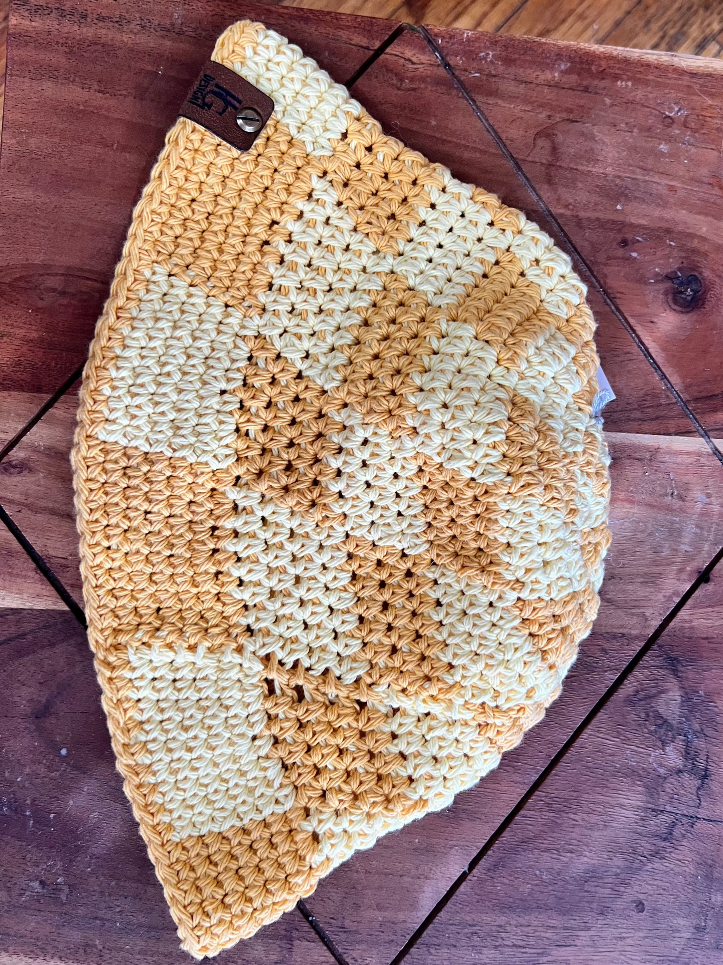 Crochet Checkered Bucket Hat S/M