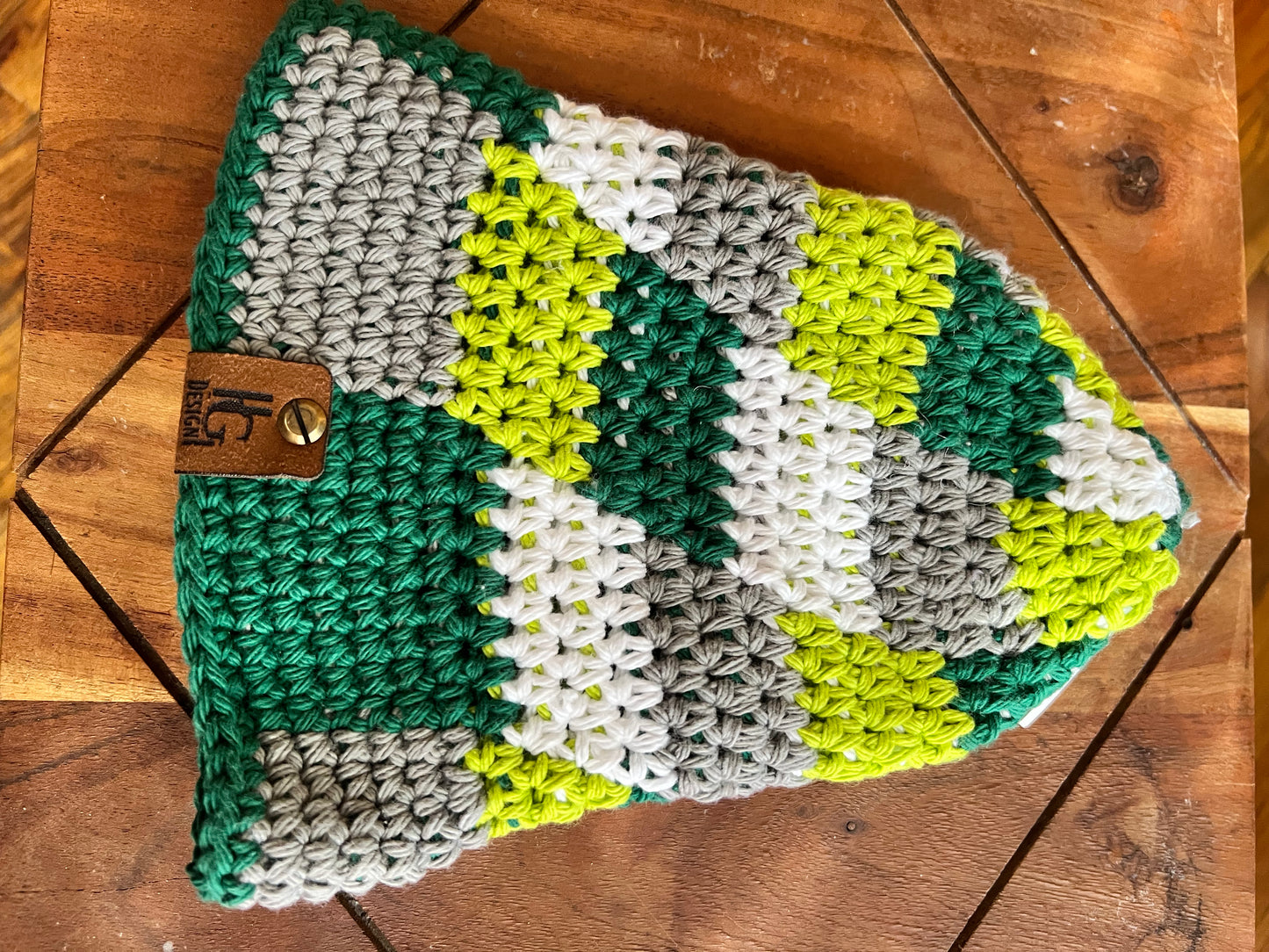Crochet Checkered Bucket Hat S/M