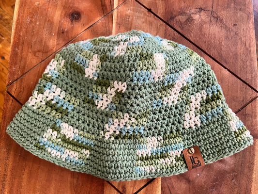 Crochet Checkered Bucket Hat S/M
