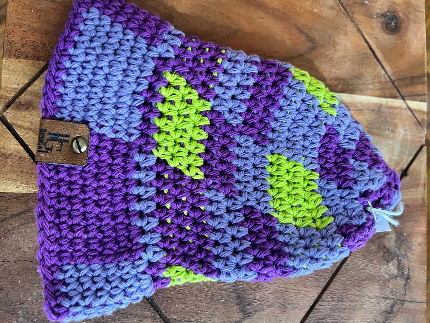 Crochet Checkered Bucket Hats S/M