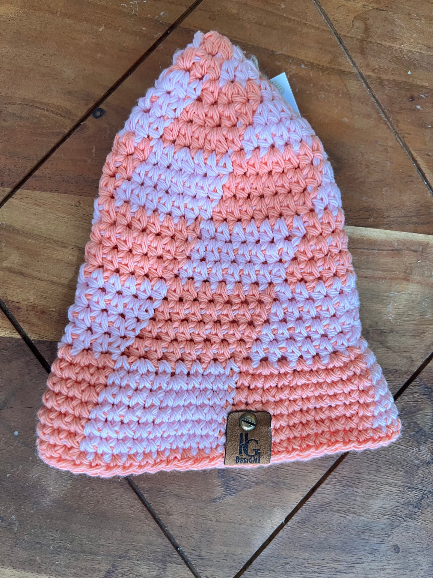 Crochet Checkered Bucket Hat S/M