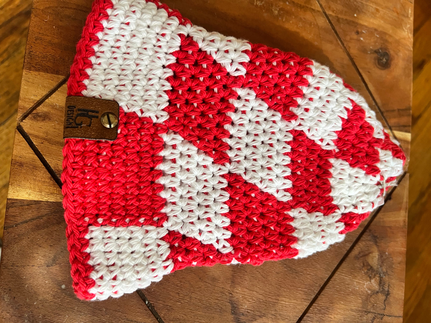 Crochet Checkered Bucket Hat M/L