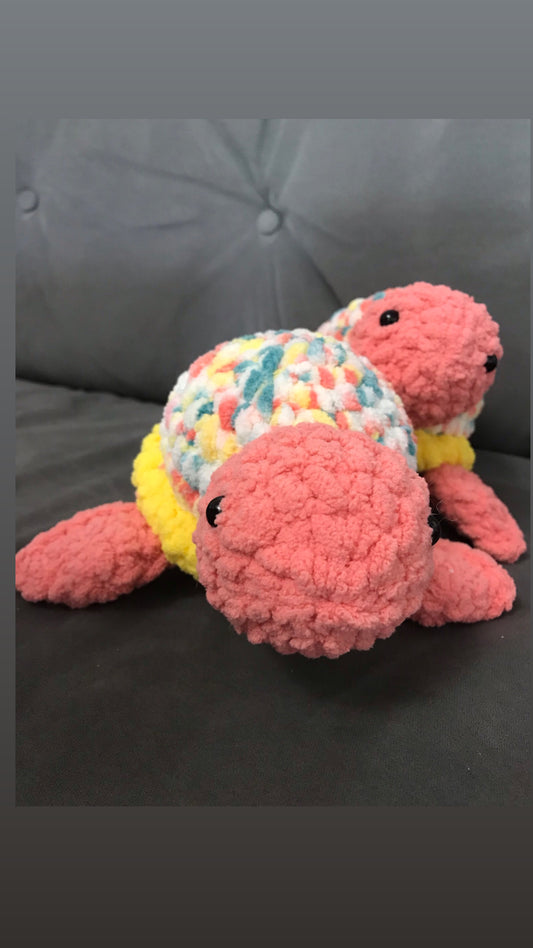 Colorful Sprinkle Baby Crochet Turtle