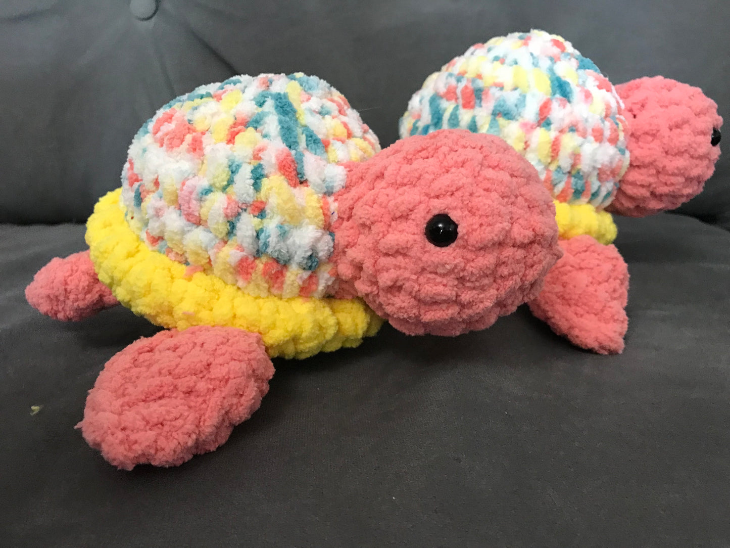 Colorful Sprinkle Baby Crochet Turtle